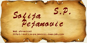 Sofija Pejanović vizit kartica